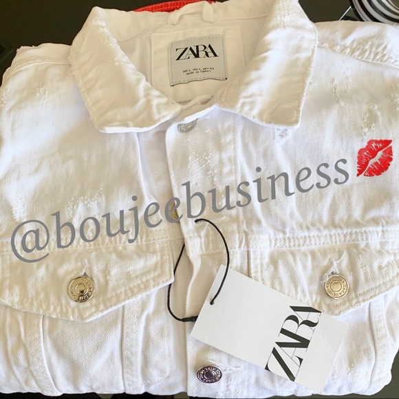 ZARA MAN BNWT Ripped Denim Jacket - Picture 7 of 8